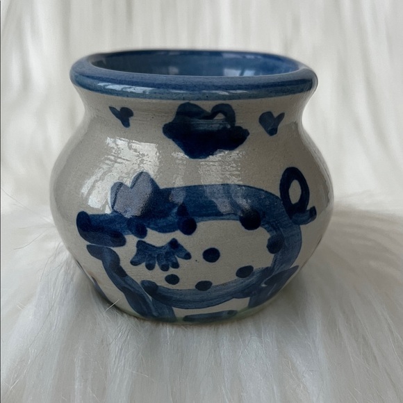 M.A. Hadley Other - Vintage M.A. Hadley Mini Open Sugar Bowl Country Scene Blue